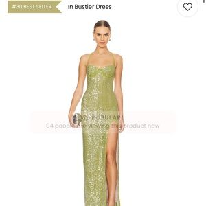 Camila Coelho Green Sequin Bustier Wedding Dress
